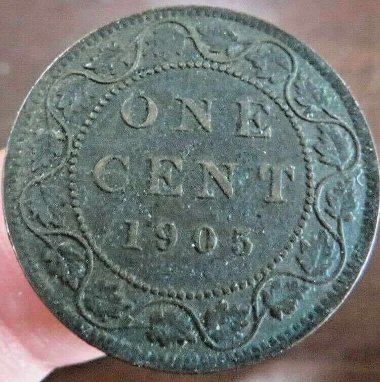 1905 Canadian 1 cent coin 