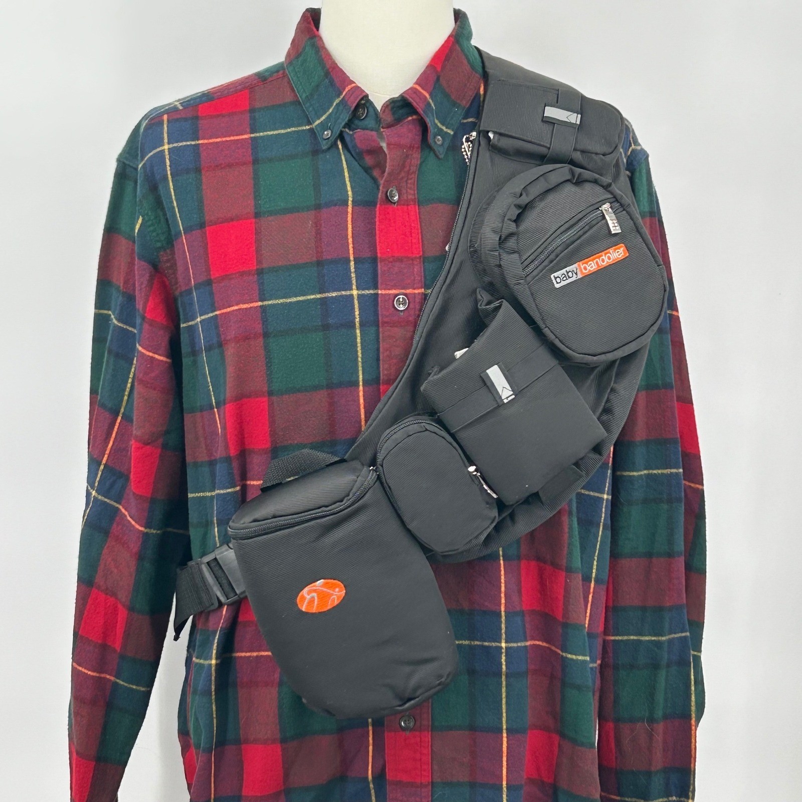 Y2K Mens Tactical Crossbody Dad Diaper Bag Sling Pack Black Utility Organizer