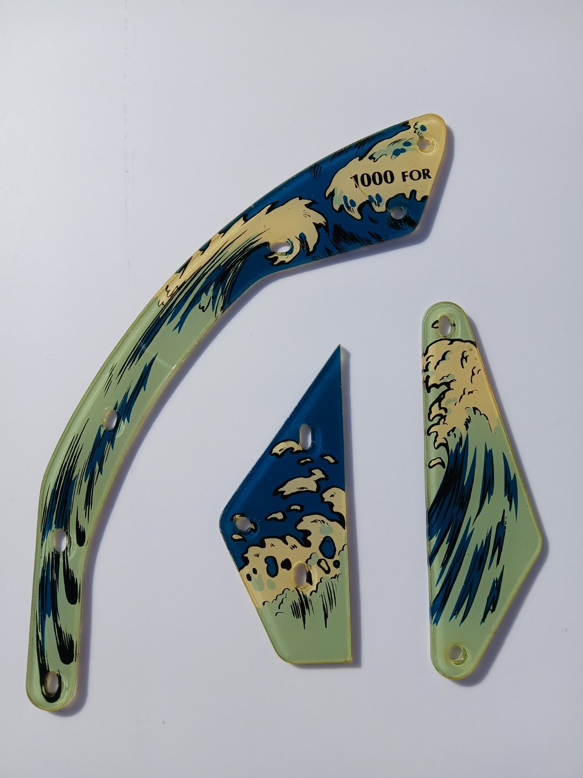 Original Stern SEAWITCH Pinball Plastics (3 Pieces)