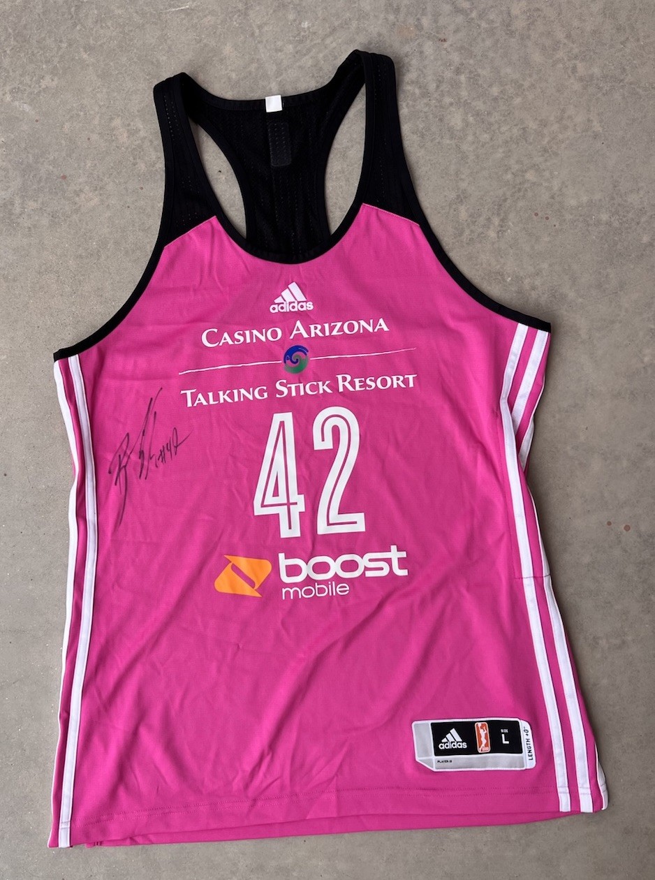 Phoenix Mercury Jersey Large Brittney Griner Game Worn Pink Breast Cancer 2015