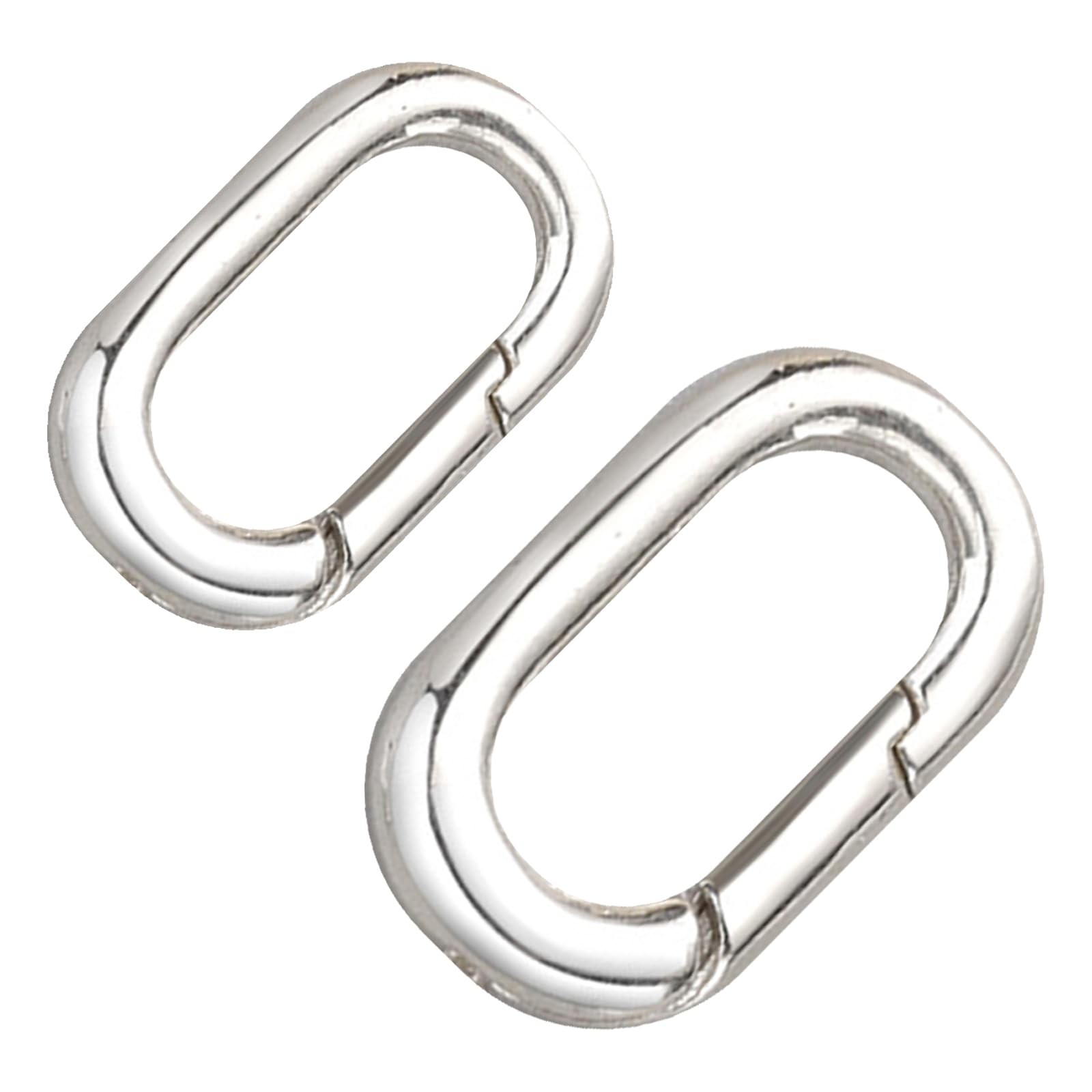 APCGSM 2Pcs S925 Spring Necklace Bracelet Clasps and Closures, Oval Sterling ...