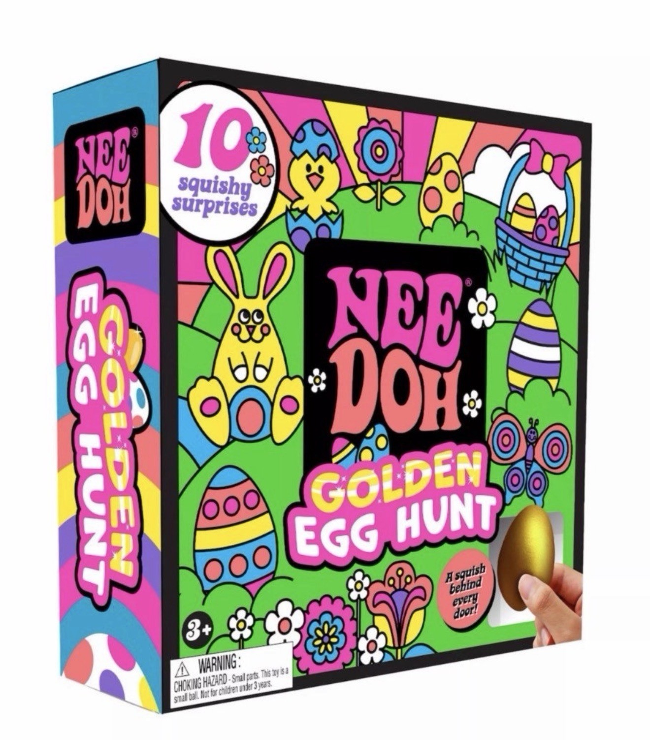 Nee Doh Golden Egg Hunt Squeezable Stress Reliever 10 Surprises NIB! 