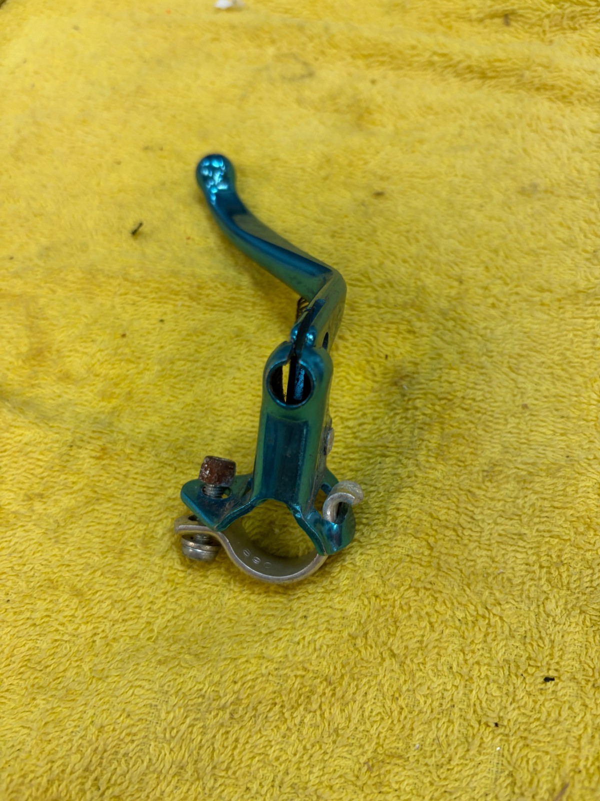 Vintage Bent BMX Brake Lever Dia-Compe Blue Right