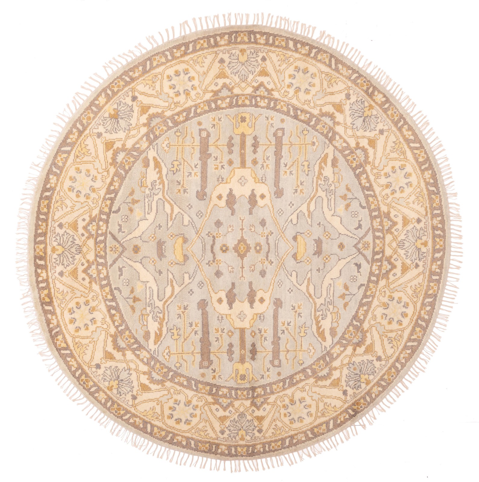 Traditional Vintage Hand-Knotted Oriental Carpet 8'0" x 7'9" Wool Area Rug