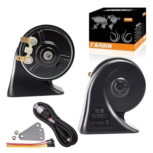  Car Horn Kit with Relay Harness 12V Boutique Snail Horn with Wiring Harness