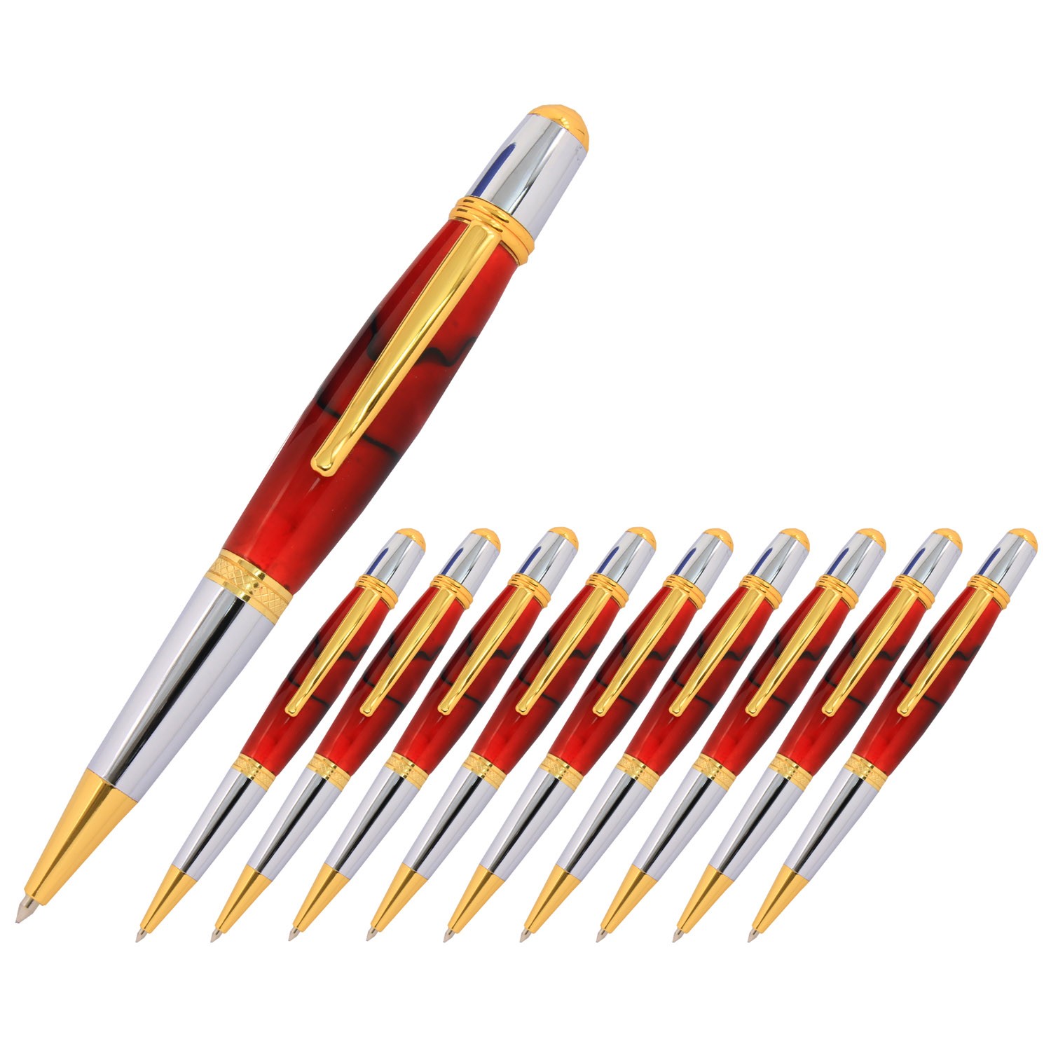 Viceroy Pen Kit, Gold and Chrome Finish, 10 Pack, Legacy Woodturning