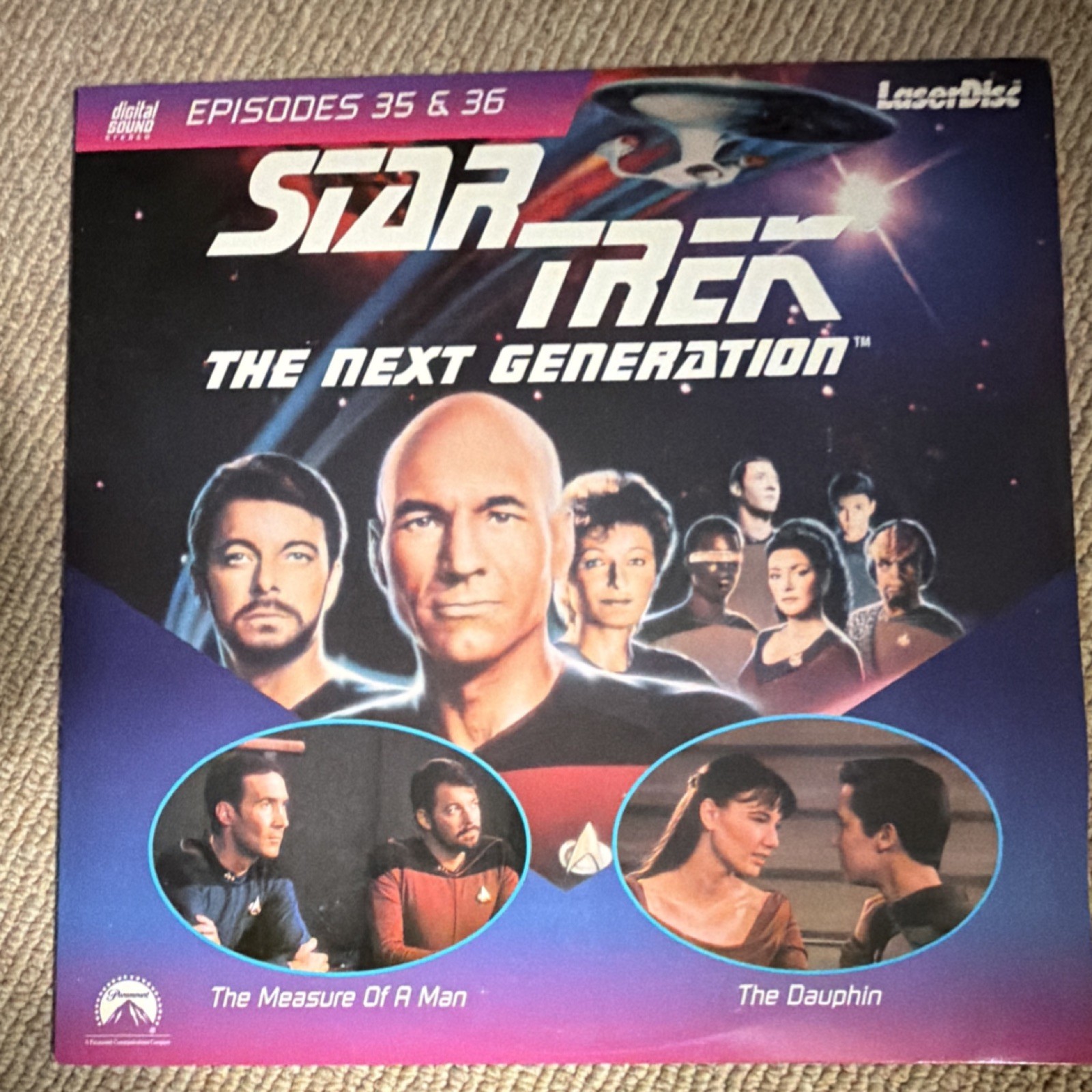 Star Trek The Next Generation LaserDisc Episodes 35 & 36 Patrick Stewart 1989