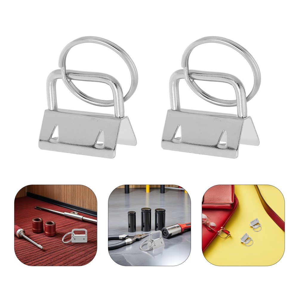  50pcs Keychain Hardware: Key Fob Crafting Tools With Pliers Split Rings -