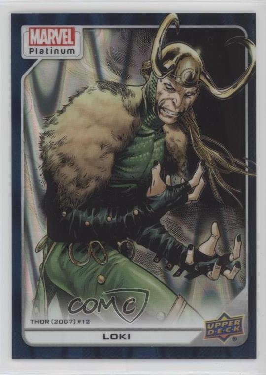 2023 Upper Deck Marvel Platinum High Series Teal Wave 467/799 Loki #186 0s87