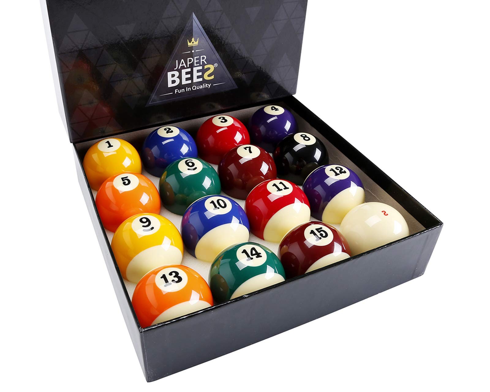 Billiard Balls Regulation Size Resin Pool Ball Set JAPER BEES Classic
