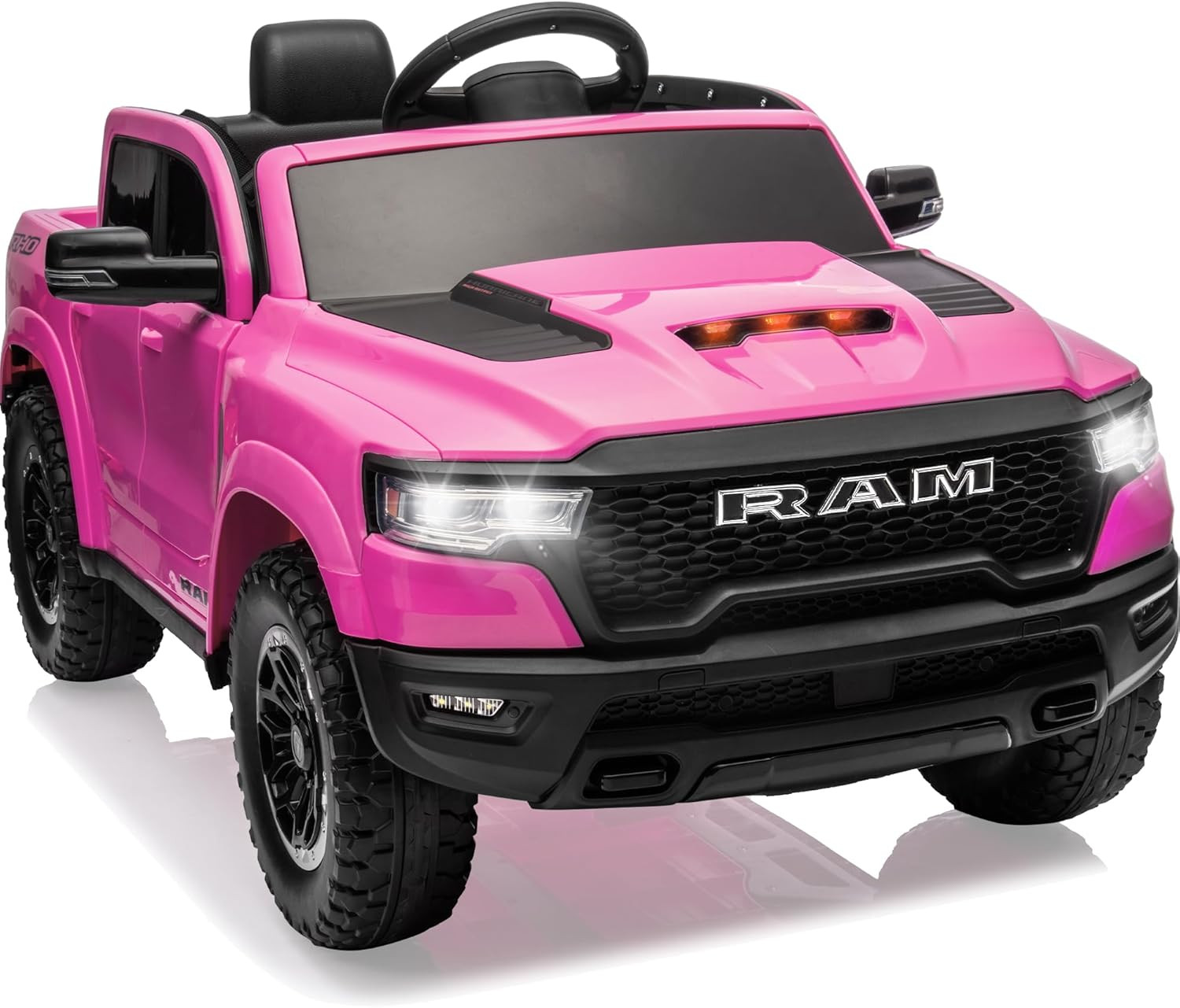 Licensed Ram 1500 12V Ride on Toys, Kids Ride on Car with Remote Control, Electr