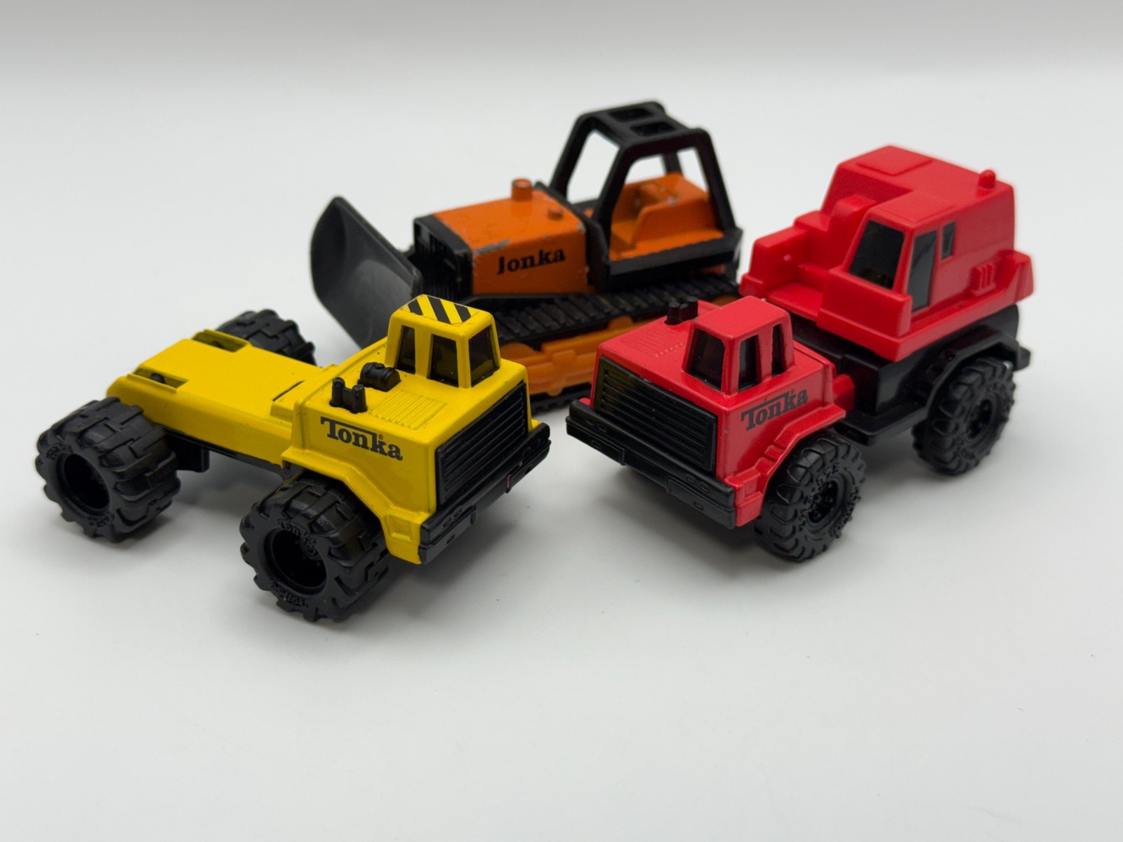 Mini Tonka Lot 3 Red Mover Truck Orange Dozer Yellow Dump/McDonald's 2002-2003