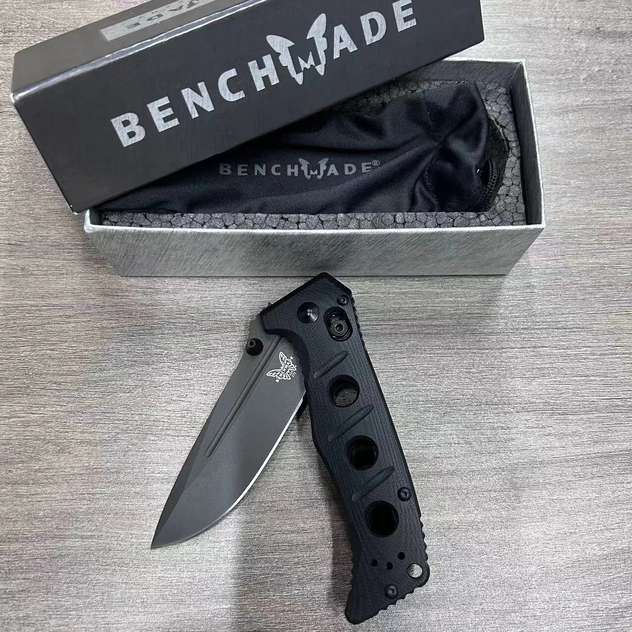Benchmade-273GY-1 Mini Adamas Folding Knife CruWear Blade G10 Handle USA