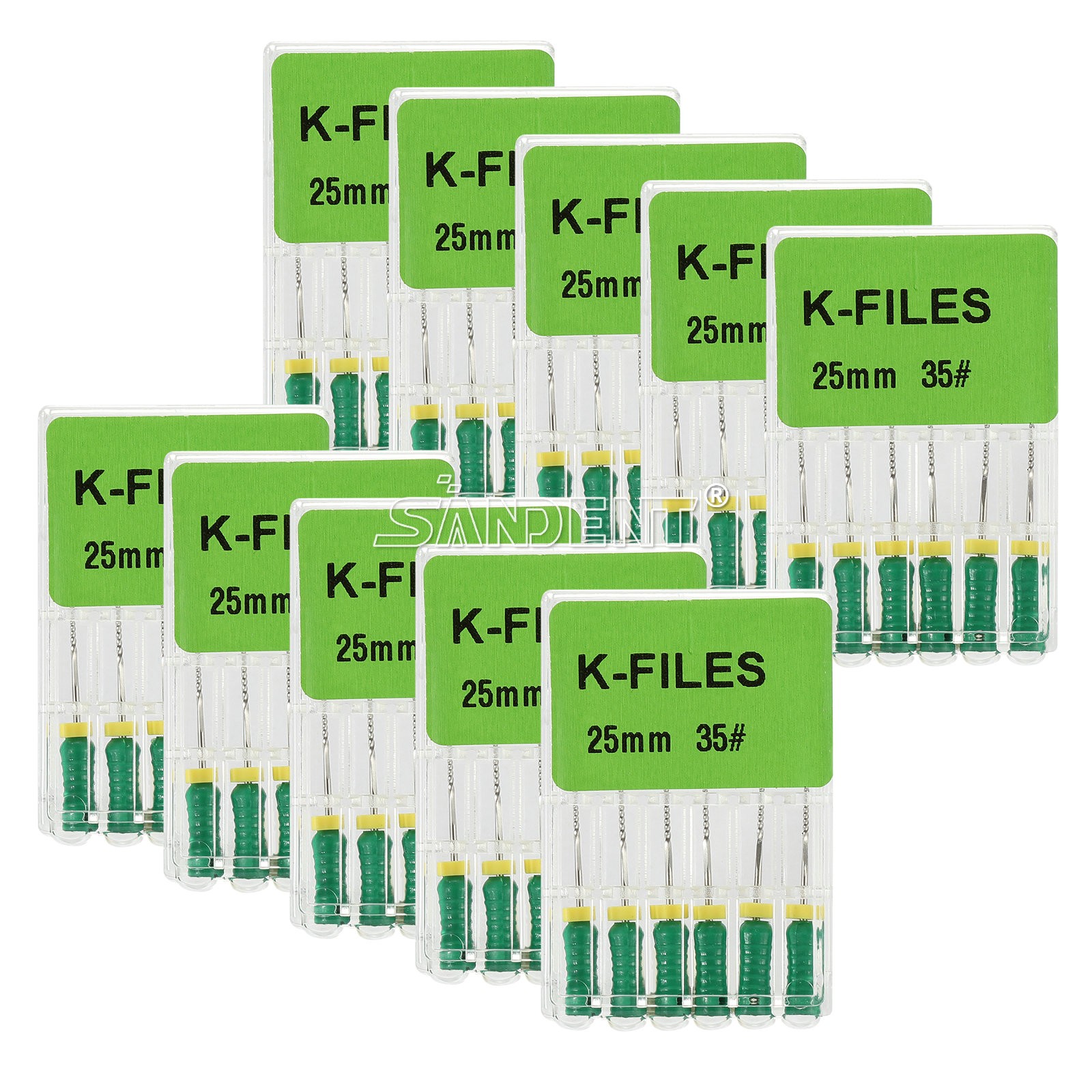 60Pcs Dental Endo Root Canal Files Hand Use K-Files Stainless Steel 25mm #35
