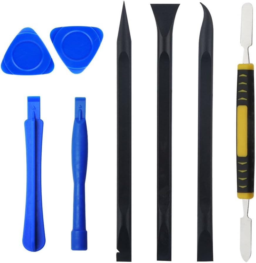 8 Pieces Metal Plastic Spudger Set Pry Opening Tool Triangle Picks Opener Compat