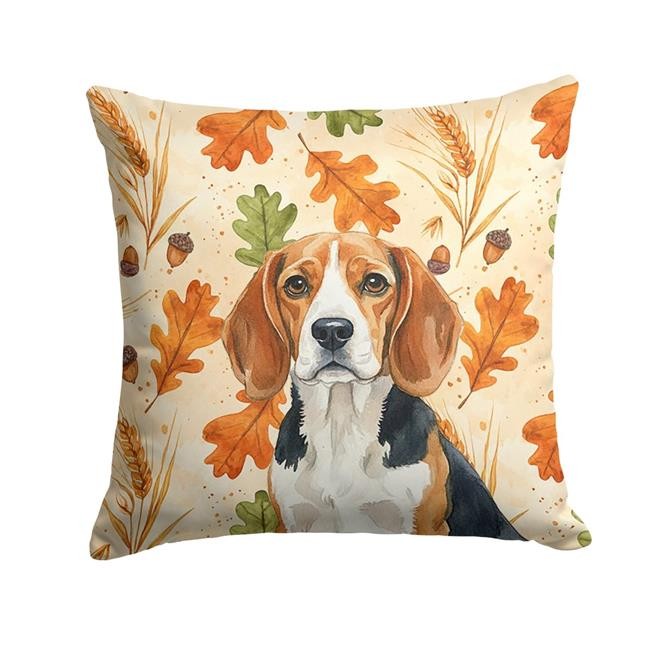 Carolines Treasures WDK7699PW1414 14 x 14 in. Beagle Heirloom Fall Throw Pillow
