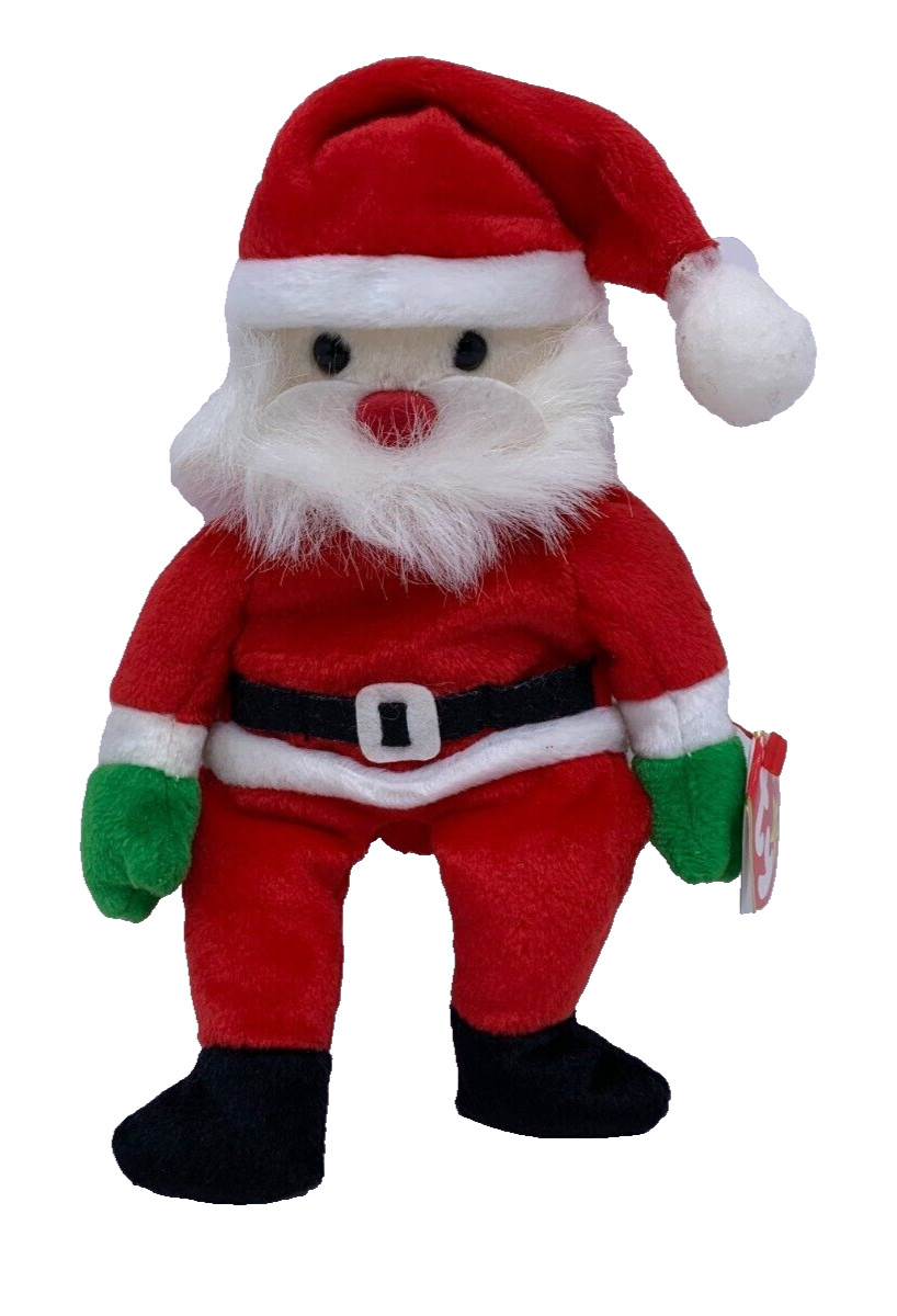 VINTAGE 1998 TY Beanie Babies SANTA CLAUS 9" Bean Bag STUFFED ANIMAL Toy NEW