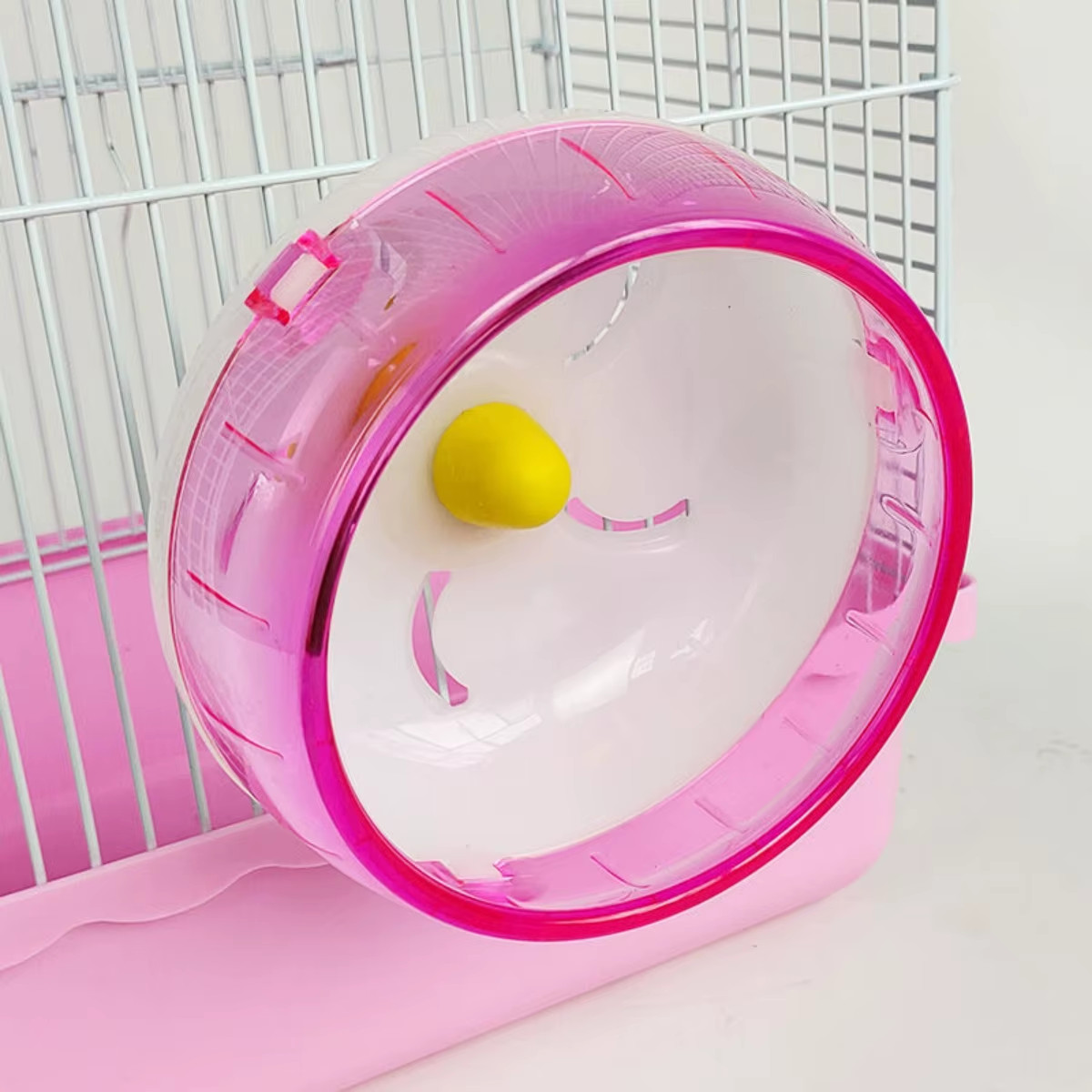 1Pc Hamster Running Disc Toy Transparent Small Pet Rotatory Jogging Wheel Sport 
