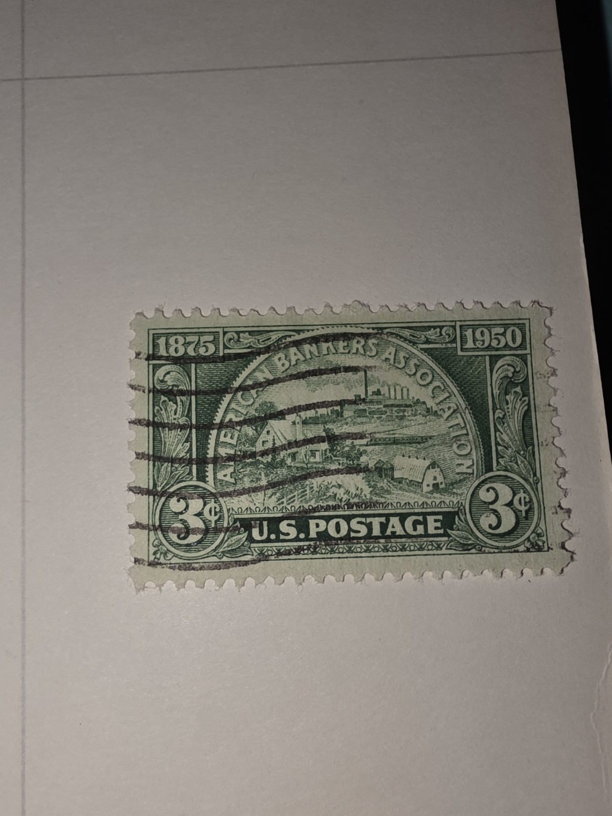 Vintage US American Banners Association 3c Stamp Used - #F1198