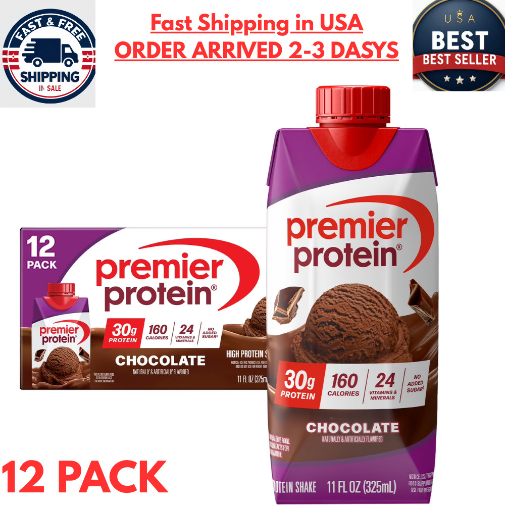 Premier Protein Shake Chocolate 30g Protein 11 Fl Oz 12 Ct FAST DISPACHED USA
