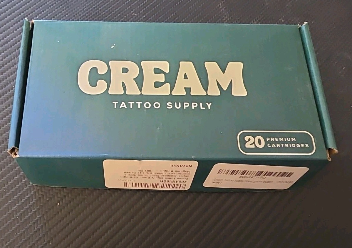 Cream - Green Cartridges - 20pcs Japanese Steel Tattoo Needles - 1007 CM BP