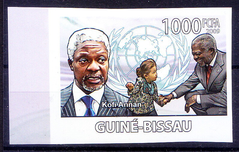 Guinea Bissau 2009 MNH Imperf, Kofi Annan, Nobel Peace, John Paul II   [C70] 
