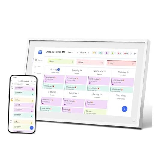 10.1" Digital Calendar, Meal Planner, Duty Chart, to Do 10.1 inches white