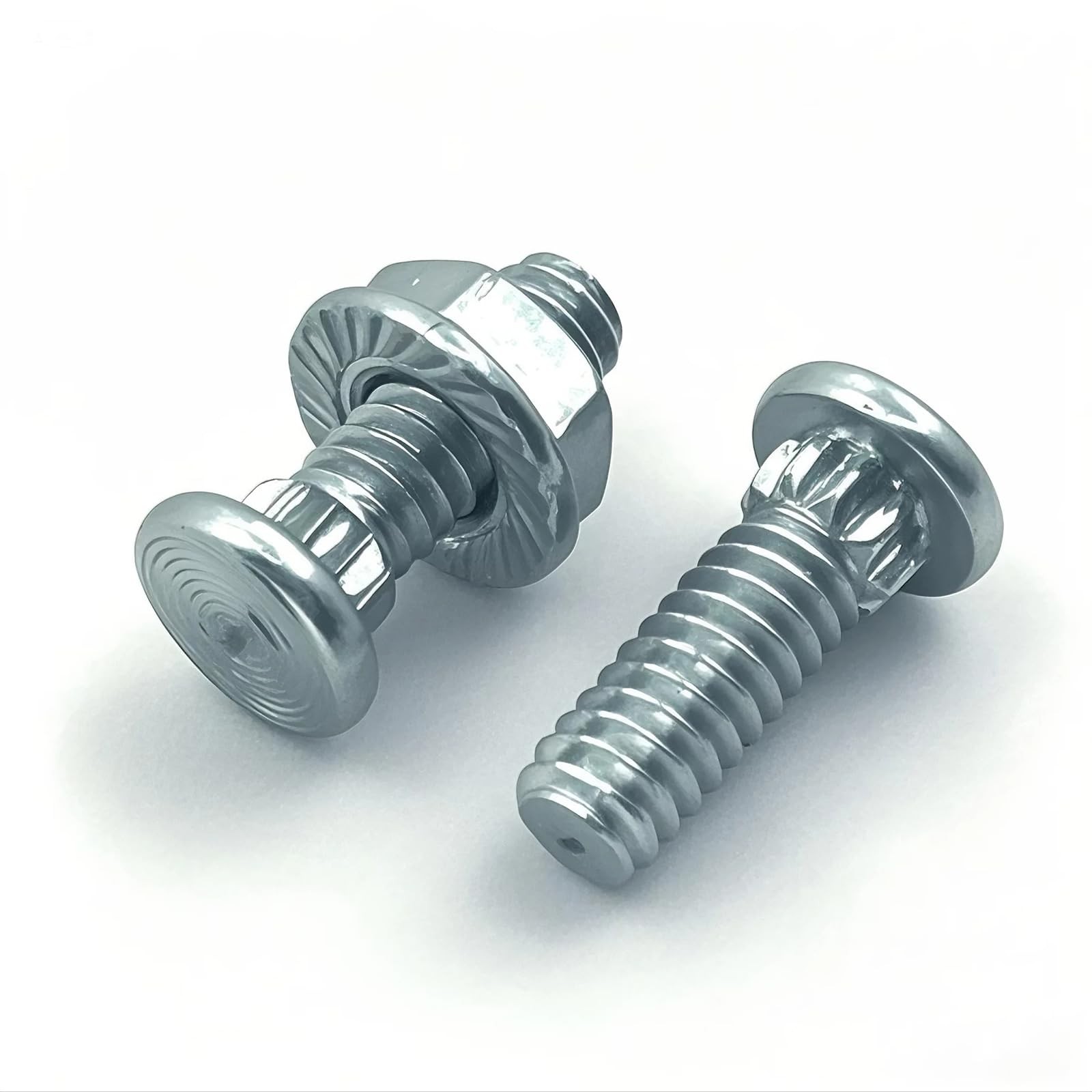 Garage Door Vertical/Curve Track Bolts and Lock Nuts, 1/4-20, Silver 