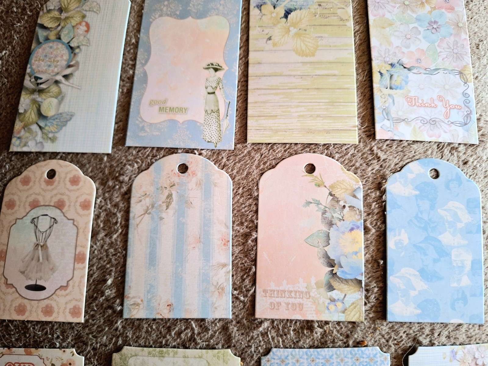 12 Pc Pack Our Time Lady In Hat Die Cuts 3 Sizes For Paper Crafts Pack B