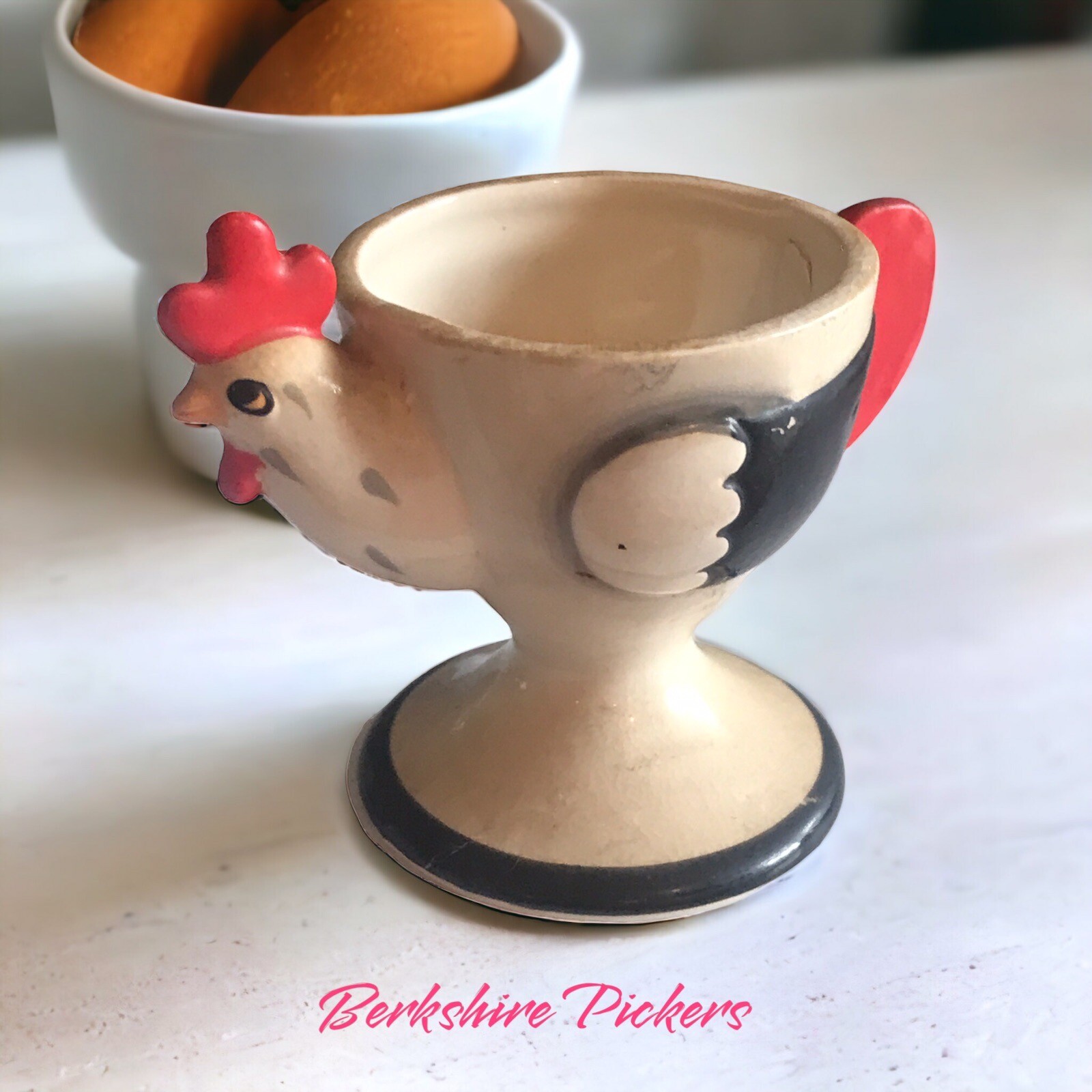 Ceramic Chicken Rooster Egg Cup Made In Japan