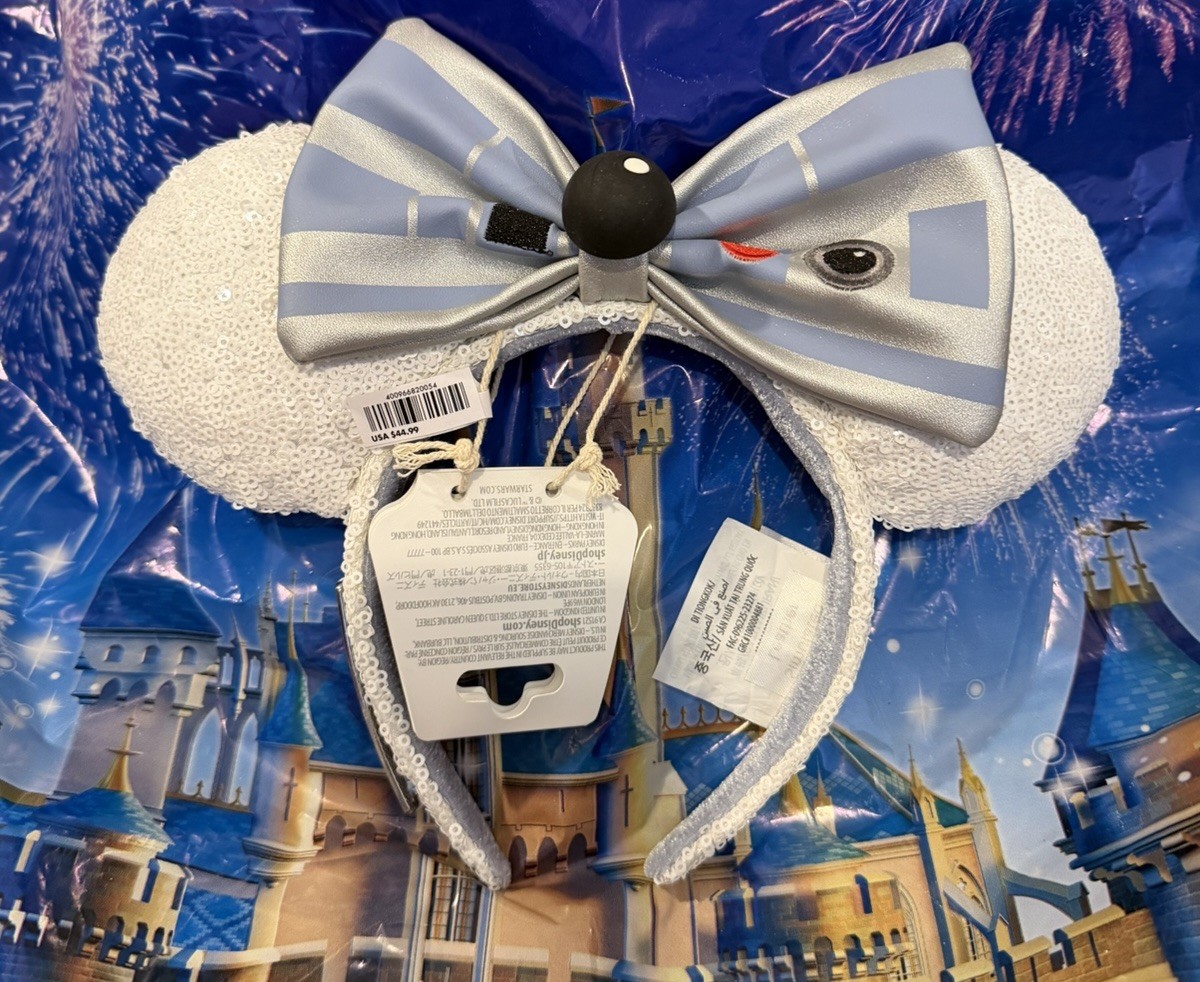 Disney Parks Loungefly Star Wars R2-D2 R2D2 Beep Boop White Ears Headband NWT