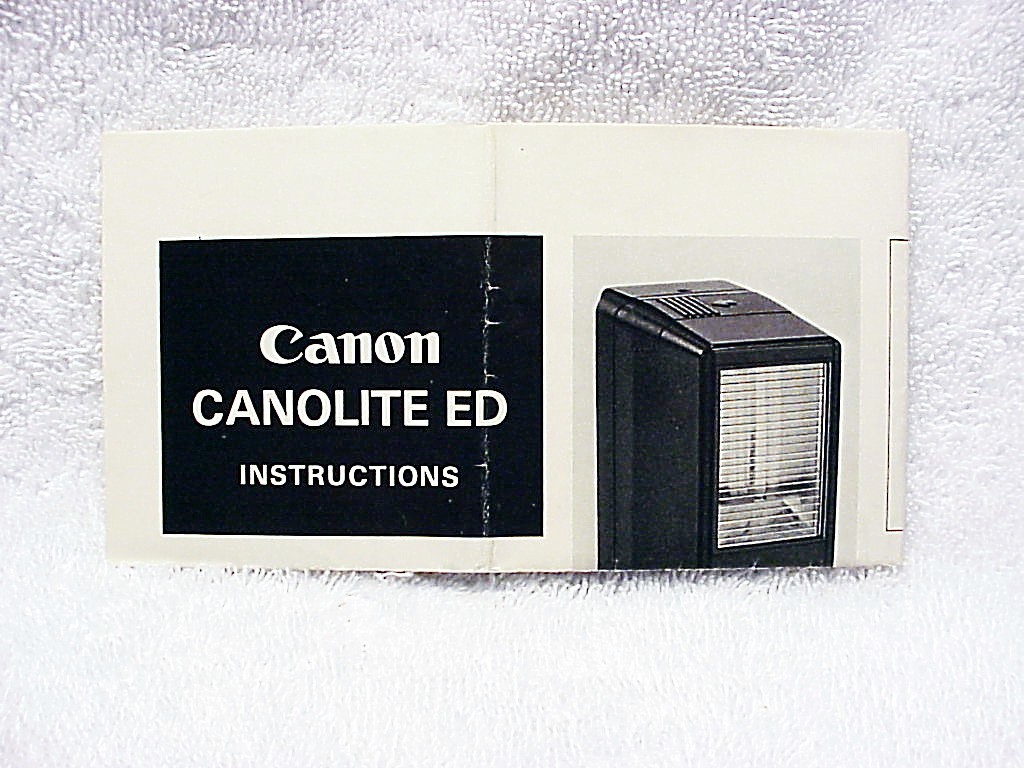 Canon Canonlite ED Instruction Book | $3.85 |