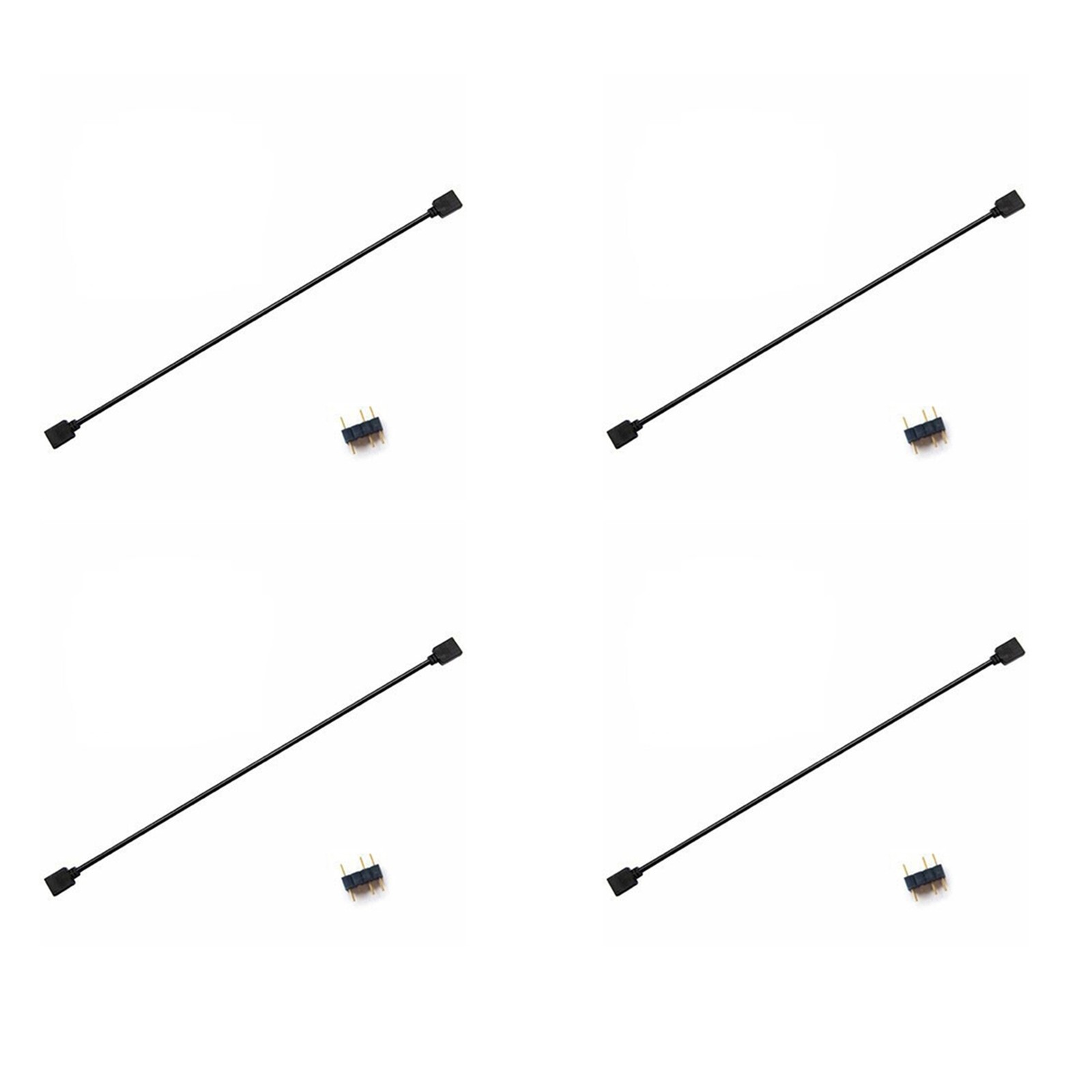 4X 5V 3-Pin Extension Cable for Computer Motherboard Hub Cable Connection6267