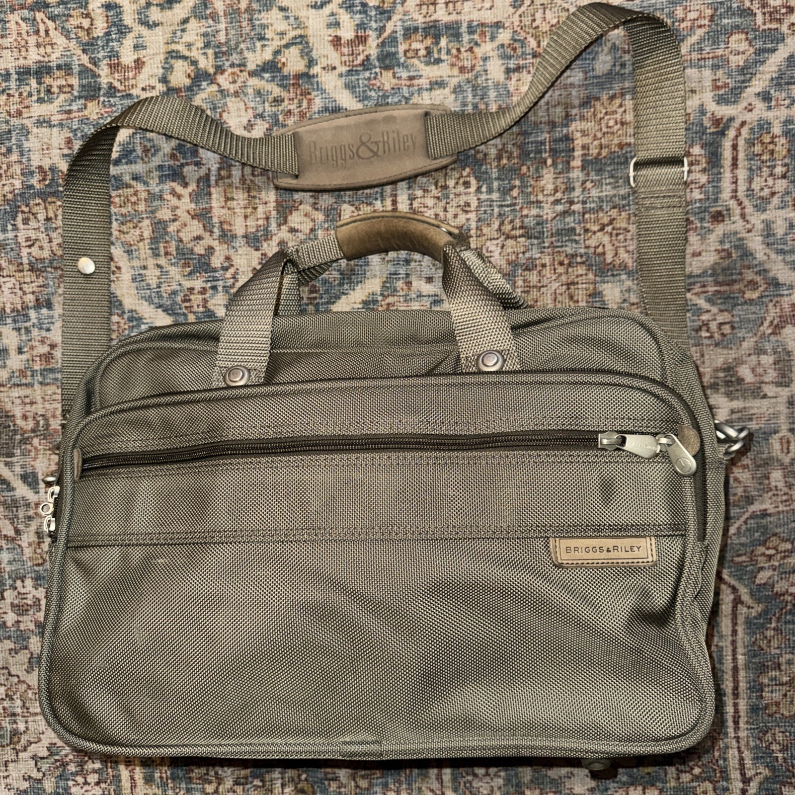 Briggs & Riley Baseline Underseat Overnite Carry-On 17" - Green Ballistic Nylon