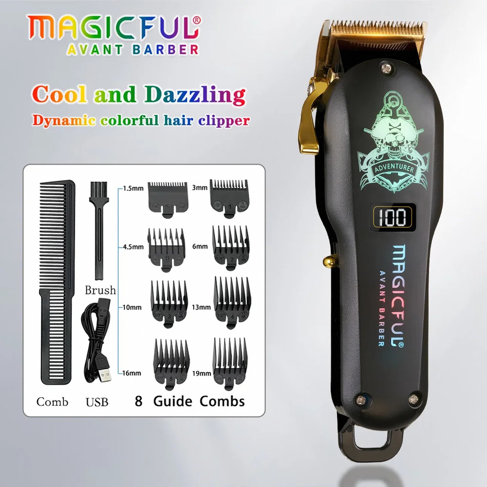 Hair Cutting Machine New Fashion Colorful Hair Clipper Trimmer Men's Beauty