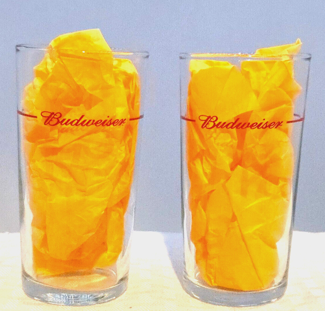 Budweiser Beer Grab Some Buds 6 oz. Glasses - set of 2 Collectible