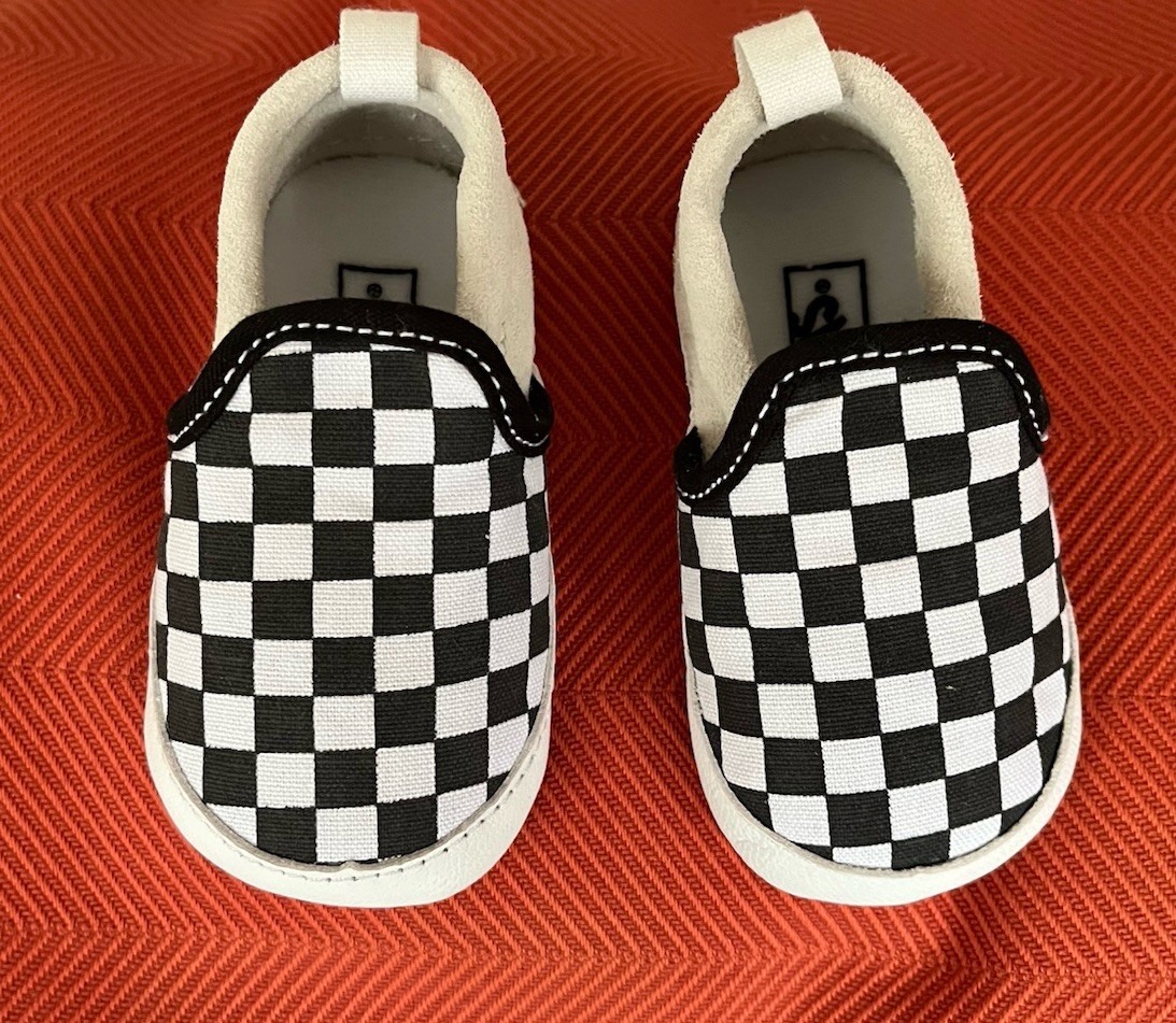 Excellent Baby Checkerboard Vans Soft Crib Booties Size 3