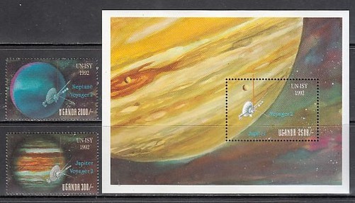 Uganda - Mail Yvert 956/7+H 169 ** Mnh Astro