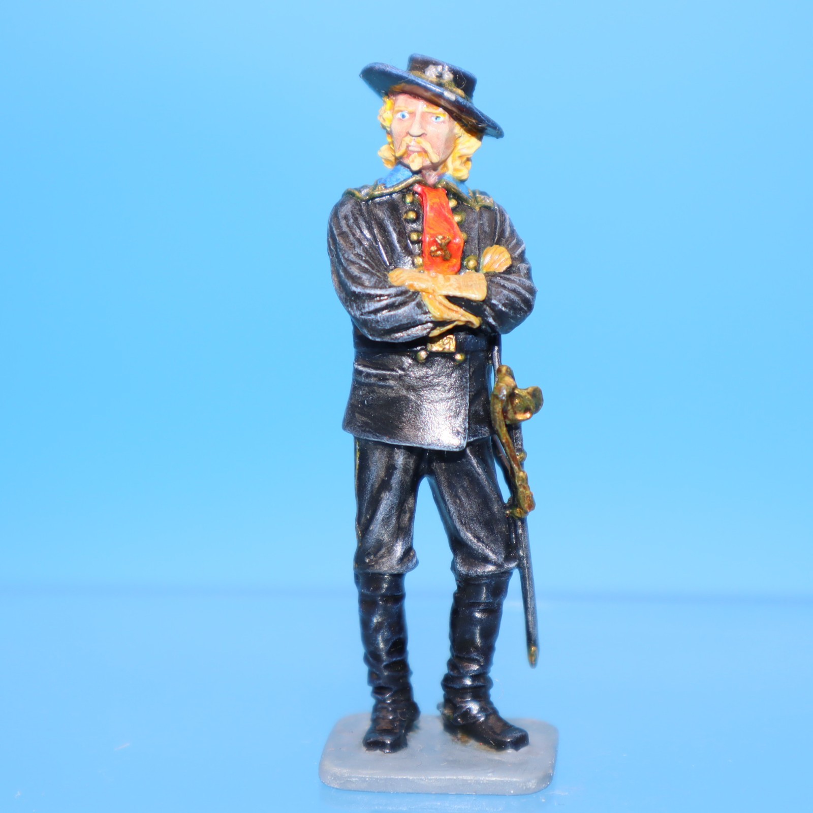 Vintage imrie risley toy soldier CUSTER CIVIL WAR 54mm PAINTED - FREE SHIP #17