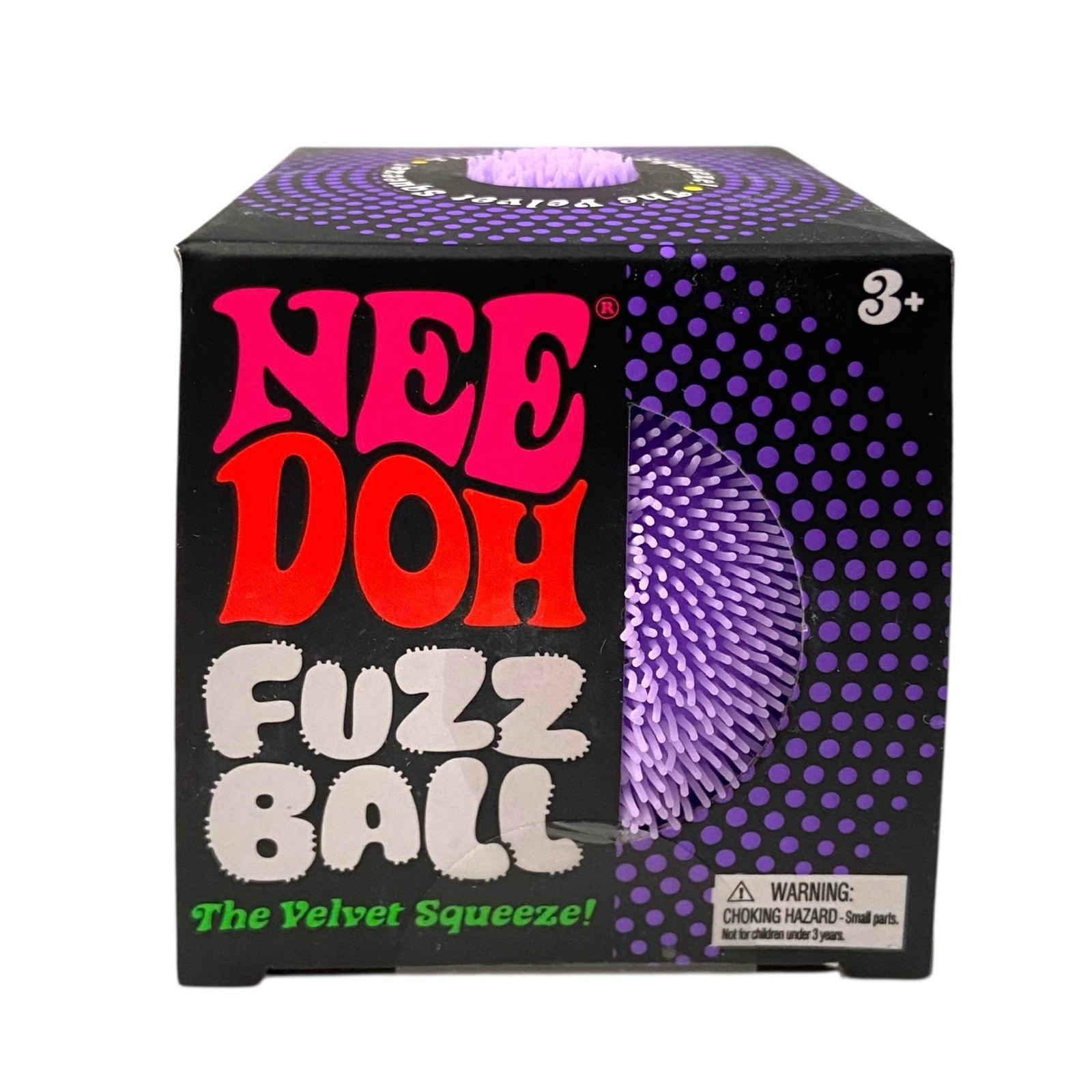 Nee Doh Needoh Fuzz Ball Velvet Squeeze Stress Fidget Sensory Toy TikTok PURPLE