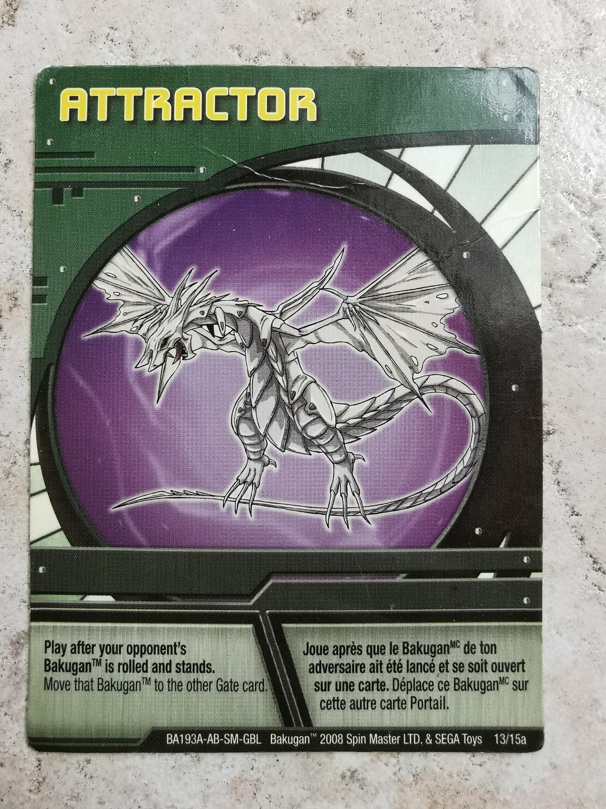 Bakugan Battle Brawlers Spin Master 2008 BA193A Card Attractor