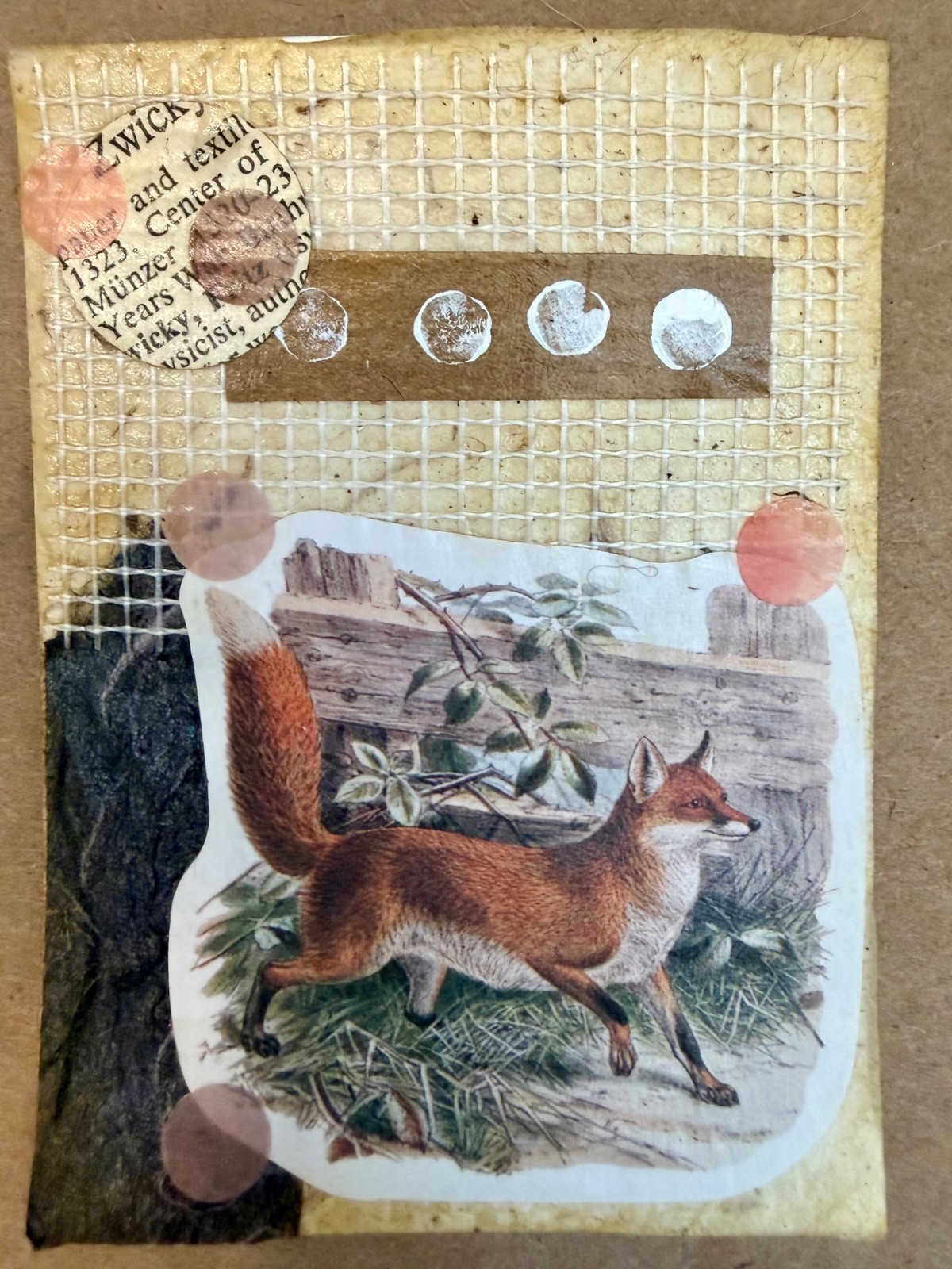 ACEO Art Card Abstract Mixed Media Textured Collage Original OOAK