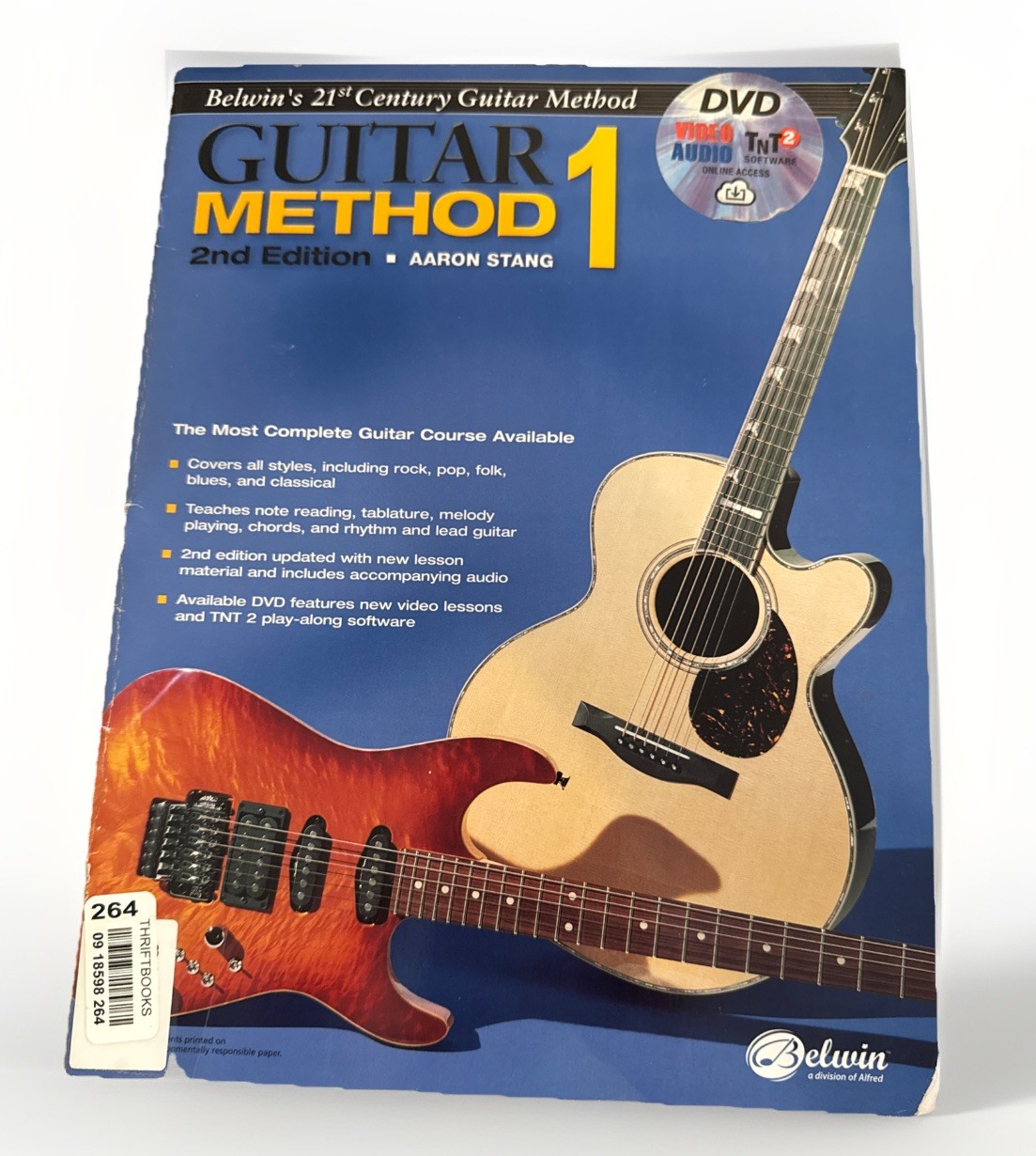 Belwin 21st Century Guitar Method 1 2nd Ed Aaron Stang Lesson Book w/ Unused CD