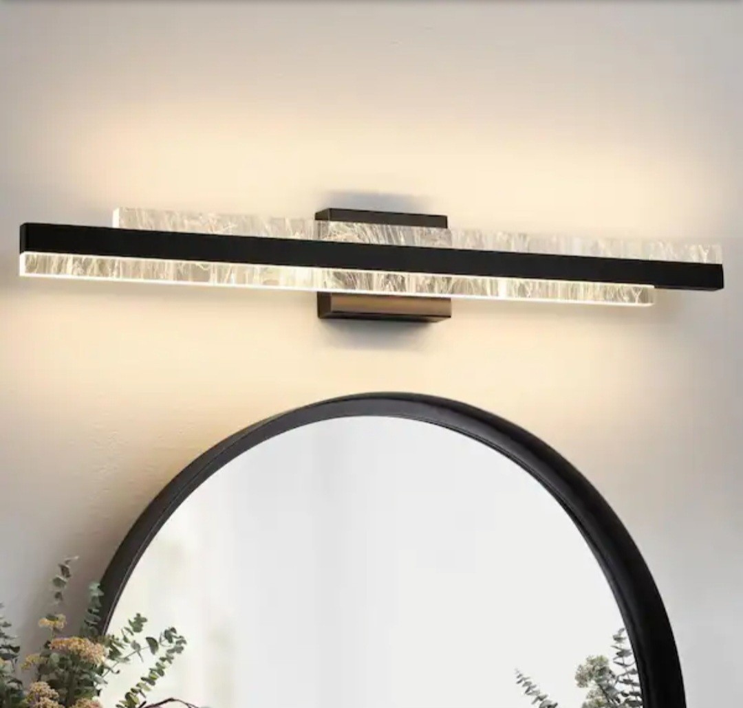 32 in. 1-Light Black LED Vanity Light Bar, Dimmable Bathroom Light