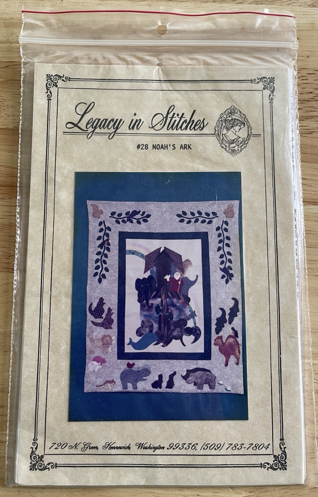 NOAH'S ARK Quilt (26.25”X 21.75”) Pattern By Legacy in Stitches #28