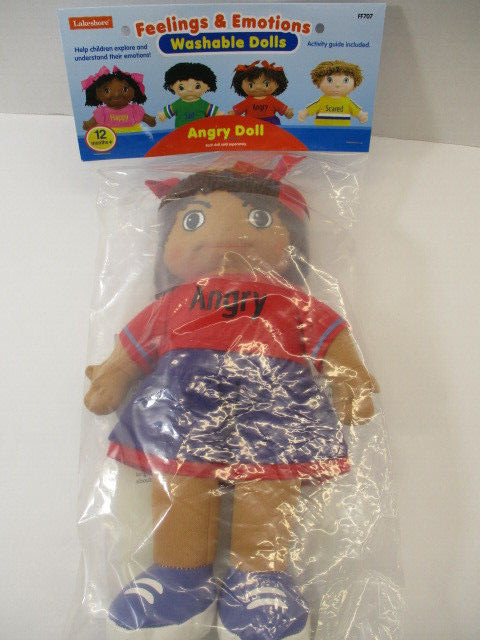 Lakeshore Feelings and Emotion Soft Doll NEW SEALED 12" Angry Washable Plush