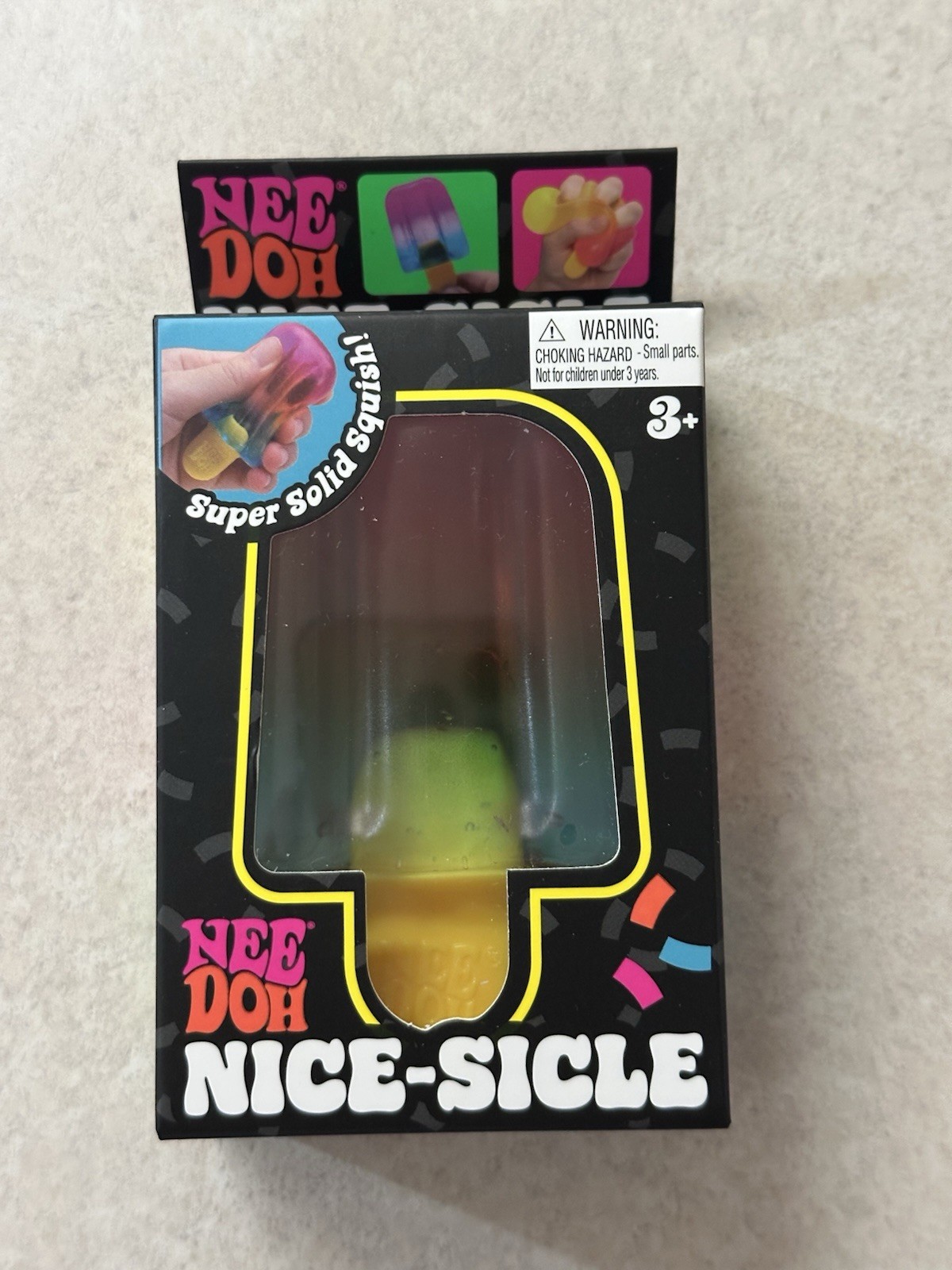 NeeDoh Nice Slice Multicolor Super Solid Squish Squeeze Toy