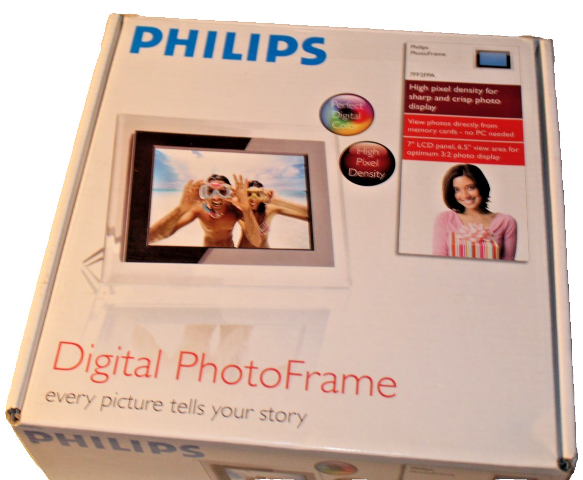 Phillips Digital Photo Picture Frame 7FF2FPA 7 in LCD Panel 720x480 New