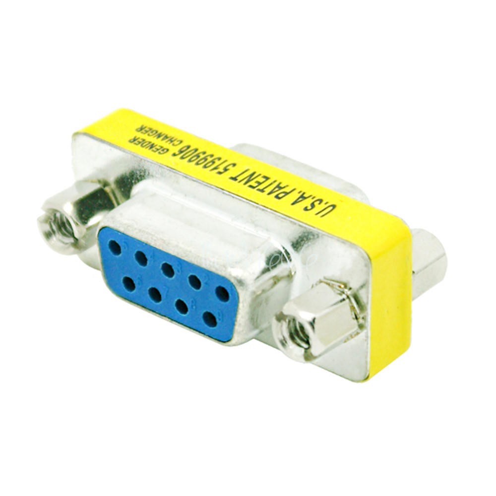 RS-232 DB9 9 Pin Female to Female F/F Gender Changer Coupler AdapterYJUS Serial