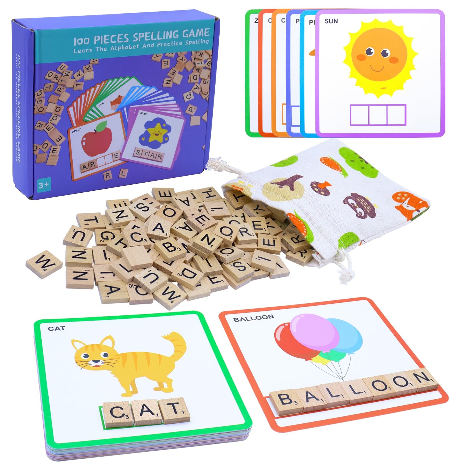 Spelling Games, Sight Word Games for Kids 38, 30 DoubleSided Alphabet Flash C...